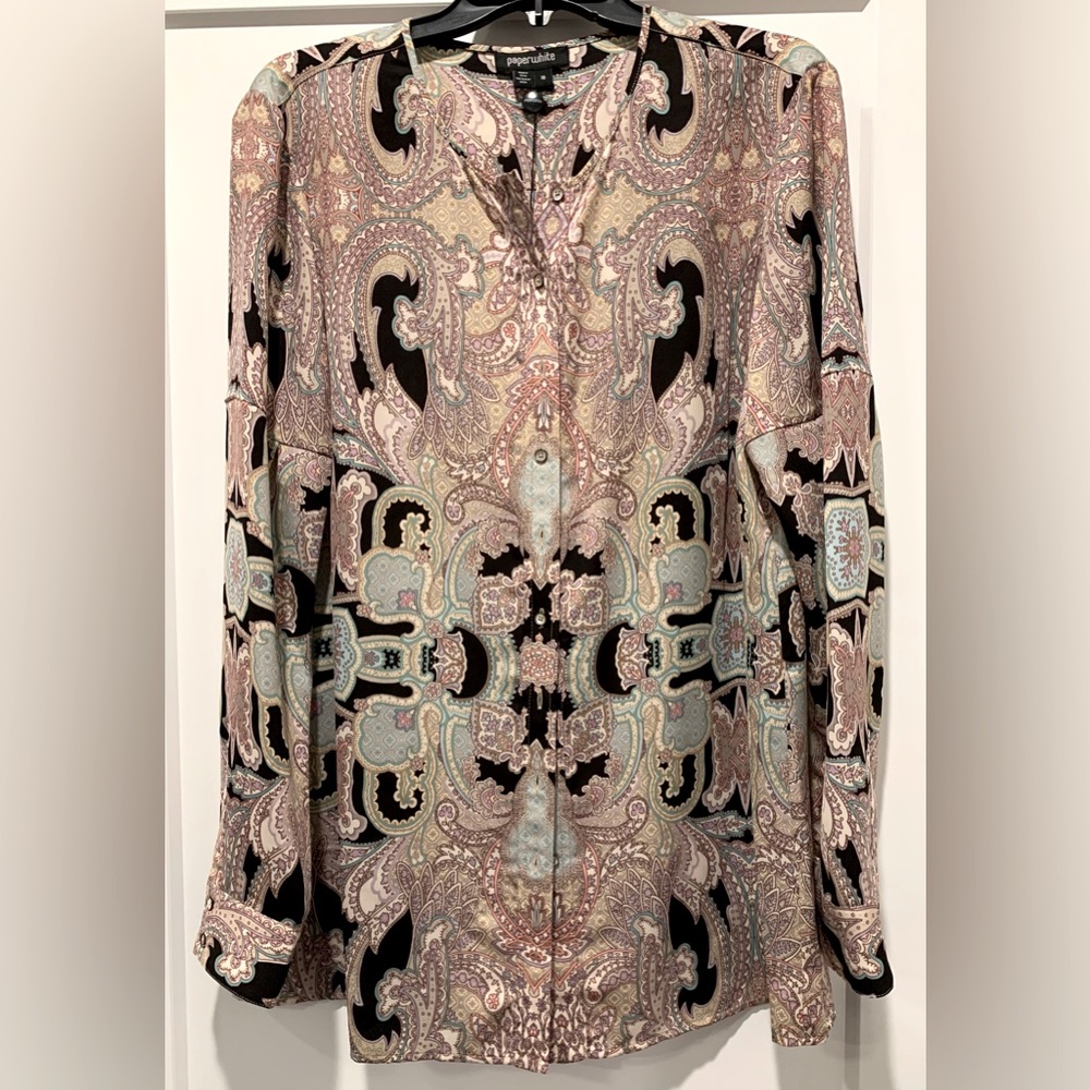 Paisley Print Women's Tunic Top